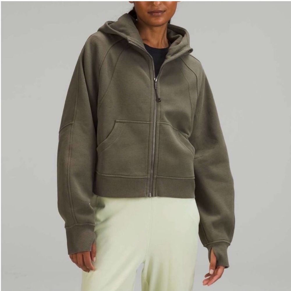 Olive Oversized Scuba Lululemon Jacket Zip Up Hoodie